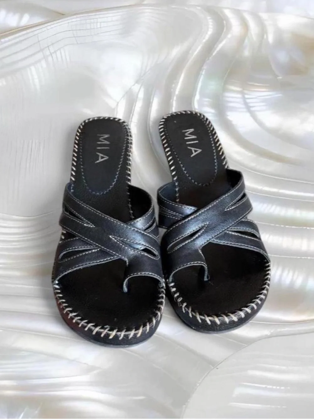 Y2K MIA Leather Platform Heels